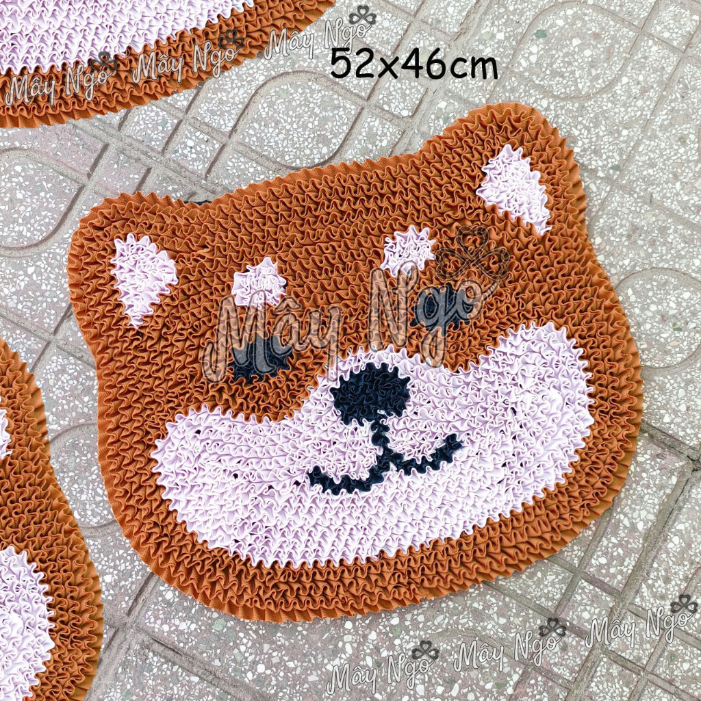 Thảm lau chân mặt shiba thảm hình thú
