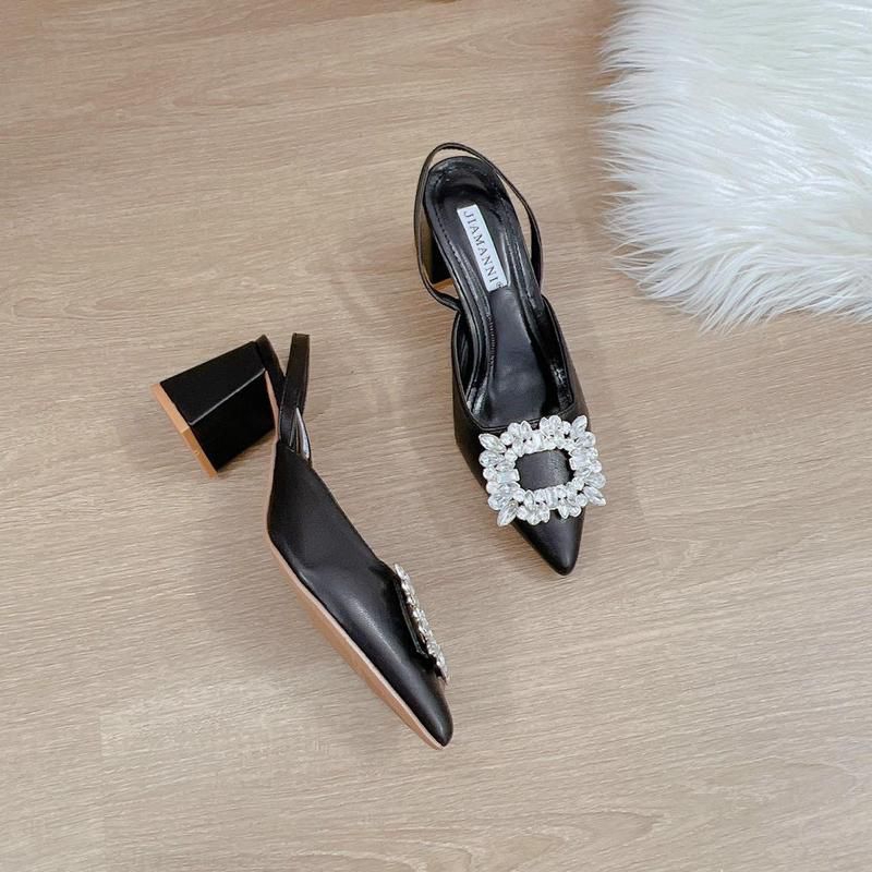 Giày cao 6cm khoá đá bigsize từ 32-45