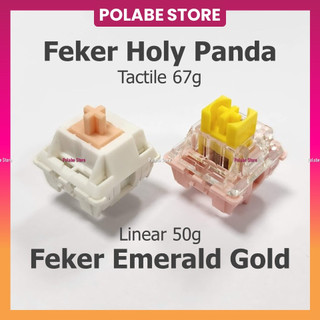 Công tắc Feker Panda tactile switch bàn phím cơ Feker Emerald Yellow Gold linear switch - Polabe Store