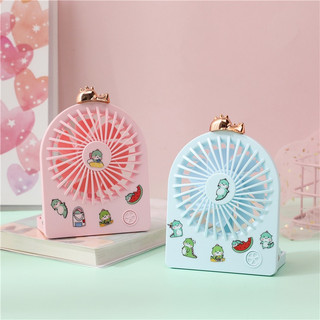 QUẠT MINI TÍCH ĐIỆN 3 CHẾ ĐỘ ĐỂ BÀN tặng kèm bộ dán ticker siêu dễ thương