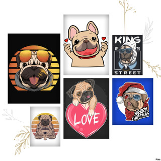 Hình ủi, hình ép nhiệt Chó Pug 5