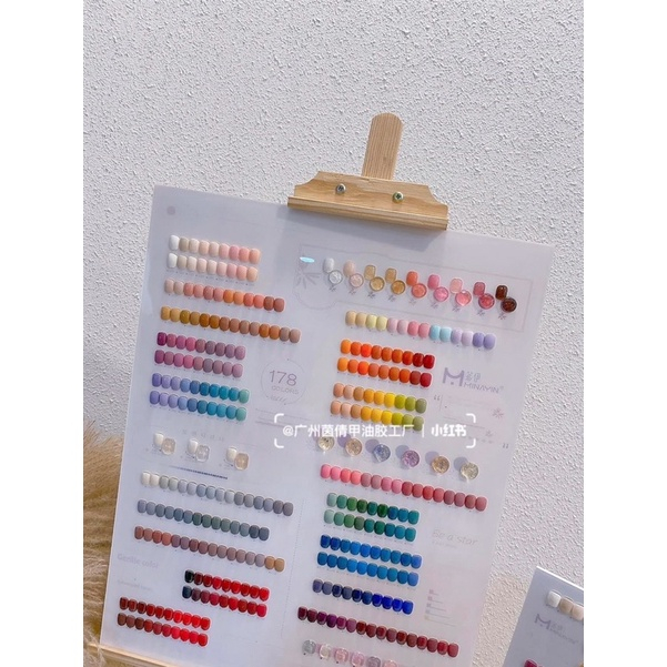 Set Sơn gel 178 màu Tặng 2bảng màu và base top Tặng kệ gỗ + phá gel