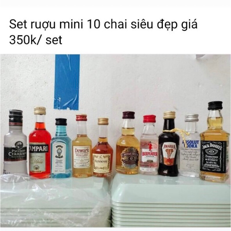SET 10 CHAI RƯỢU MINI TRANG TRÍ