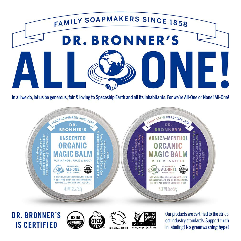 Sáp dưỡng thể Dr. Bronner's - Organic Magic Balm Unscented /Arnica-Menthol