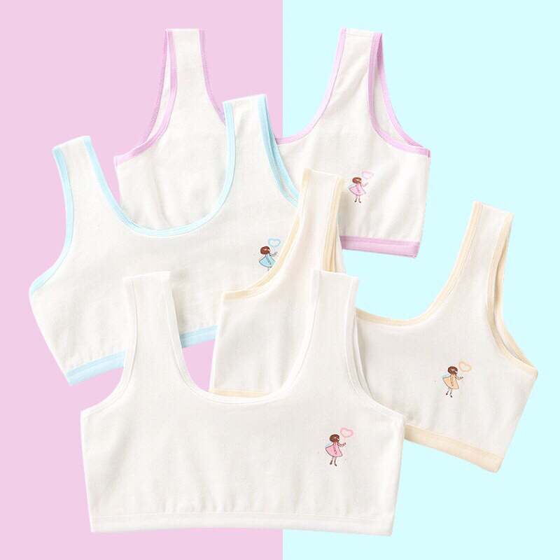 ÁO LÁ LÓT( BRA ) COTTON CHO BÉ CẤP 1,2 HÀNG XỊN QUẢNG CHÂU