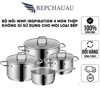 Bộ nồi đức wmf inspiration, bộ nồi bếp từ 4 món, vung kính, dùng cho mọi loại bếp, nhập đức, bepchauau