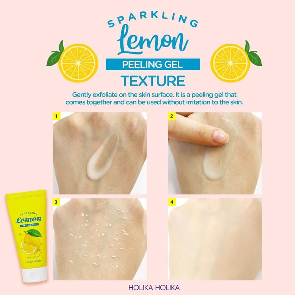 Gel tẩy da chết Holika Holika Sparkling Lemon Skin Peeling loại bỏ bã nhờn thu nhỏ lỗ chân lông 150ml - 7149