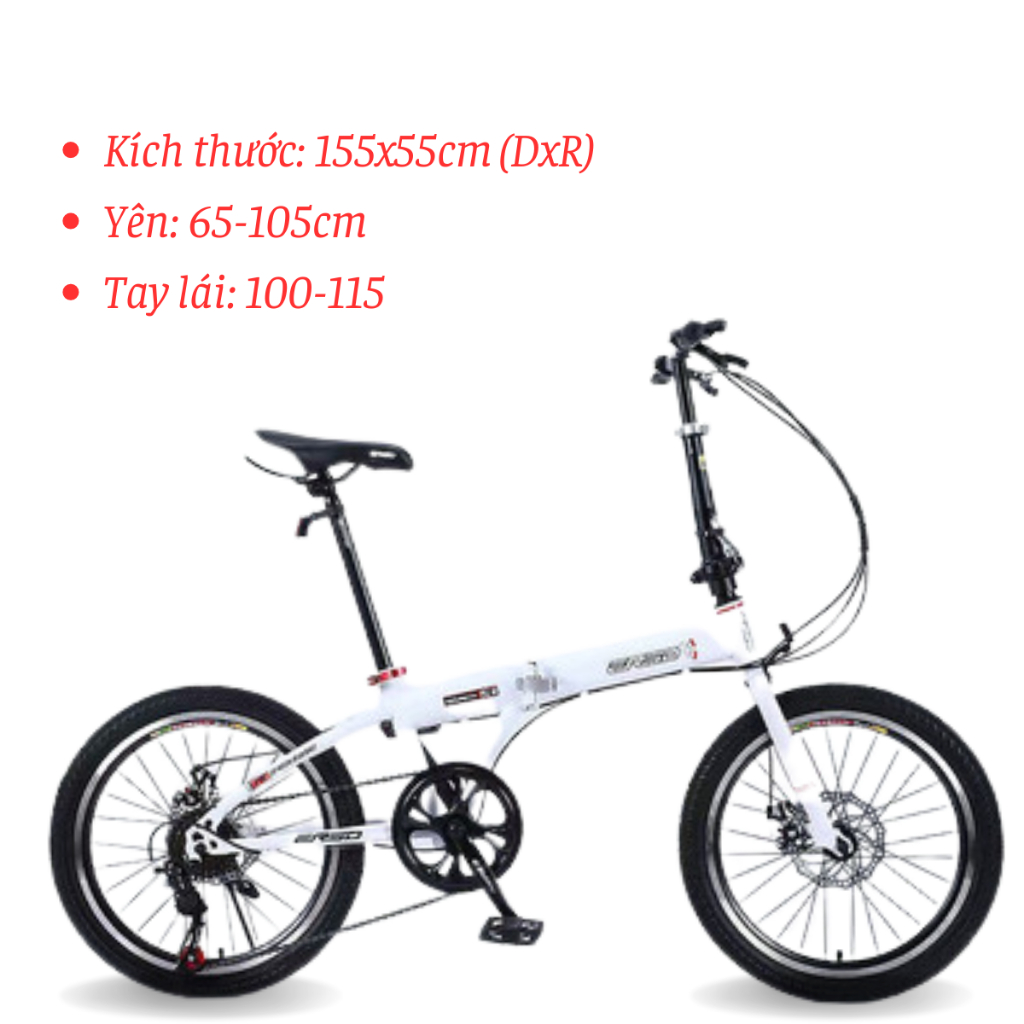 Xe đạp thể thao FUJIKO, Xe đạp ngoài trời Lauxjack gập mini, xe đạp dã ngoại A009