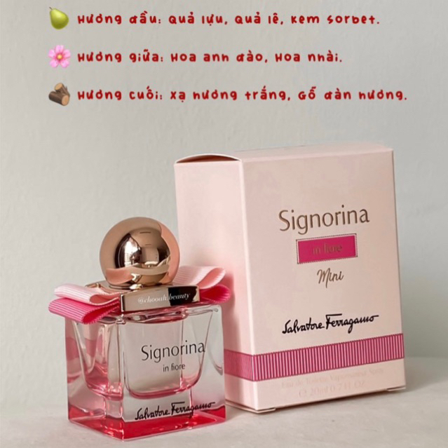 🌷✨ Nước Hoa Salvatore Ferragamo Signorina In Fiore EDT 20ML  - SALE ✨🌷