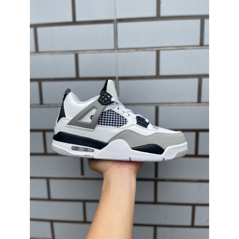 Giày thể thao Jordan4 xám trắng đen