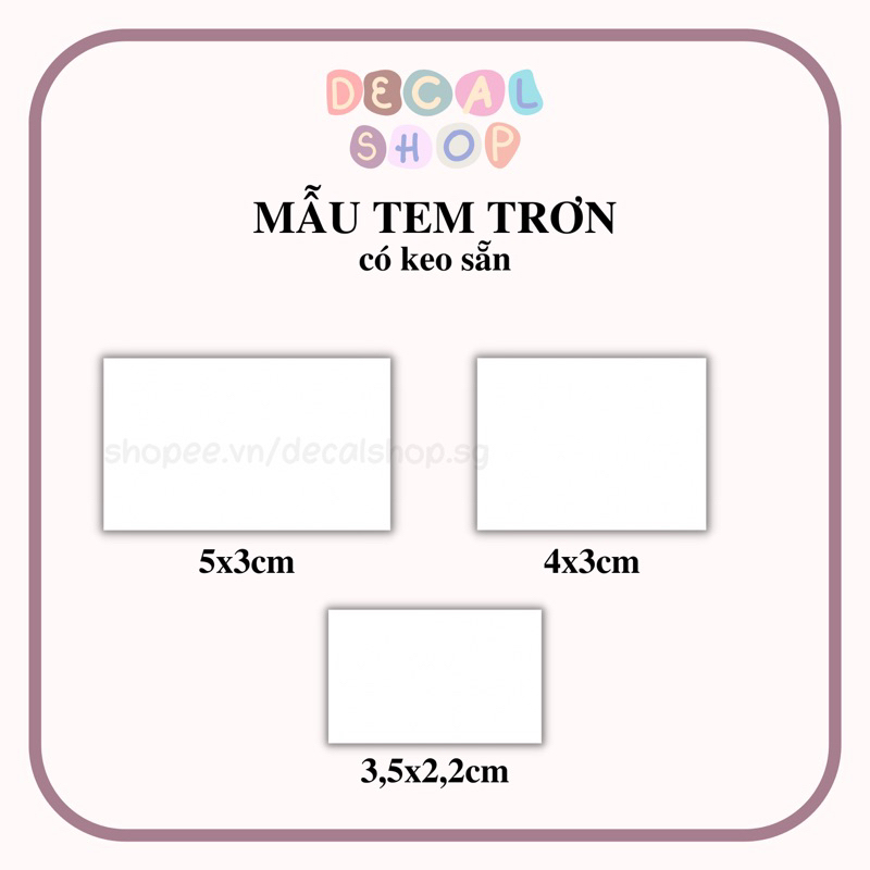 Set 100 Tem Trơn Ghi Tên Sản Phẩm - Có Keo Sẵn