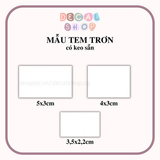Set 100 tem trơn ghi tên sản phẩm - có keo sẵn