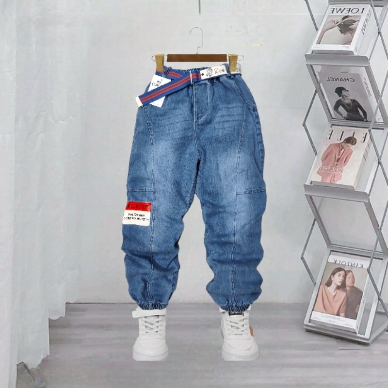 Quần jeans dài bé trai sz 19_55kg , quần bò dài bé trai chất mềm co giãn