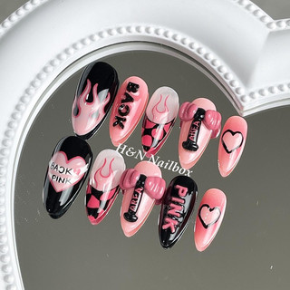 Nailbox Nail box Móng Úp Thiết Kế BlackPink( ảnh thật- nhắn tin cho shop để đo sz)