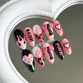 Nailbox Nail box Móng Úp Thiết Kế BlackPink( ảnh thật- nhắn tin cho shop để đo sz)