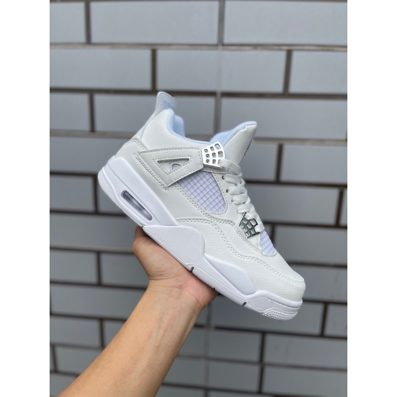 Giày thể thao Jordan4 trắng full