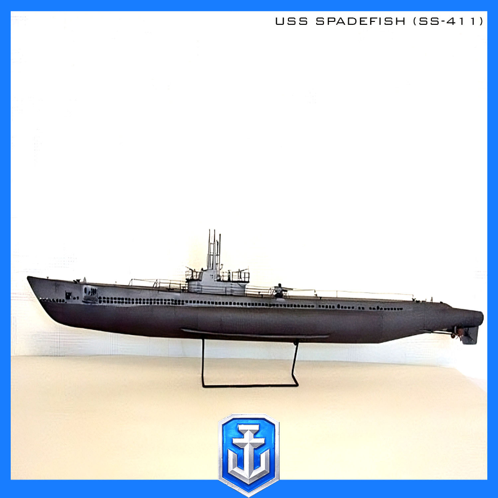 Mô hình giấy tàu ngầm quân sự USS SPADEFISH