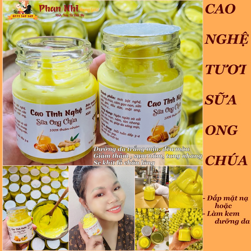 Cao Nghệ Tươi Sữa Ong Chúa •Giảm thâm mụn, sáng da • Mamy Gold