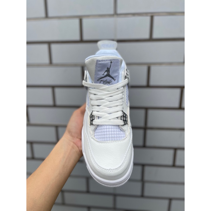 Giày thể thao Jordan4 trắng full