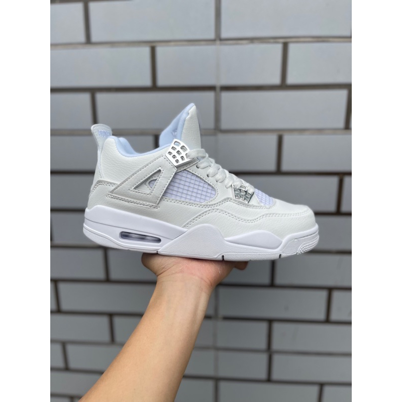 Giày thể thao Jordan4 trắng full