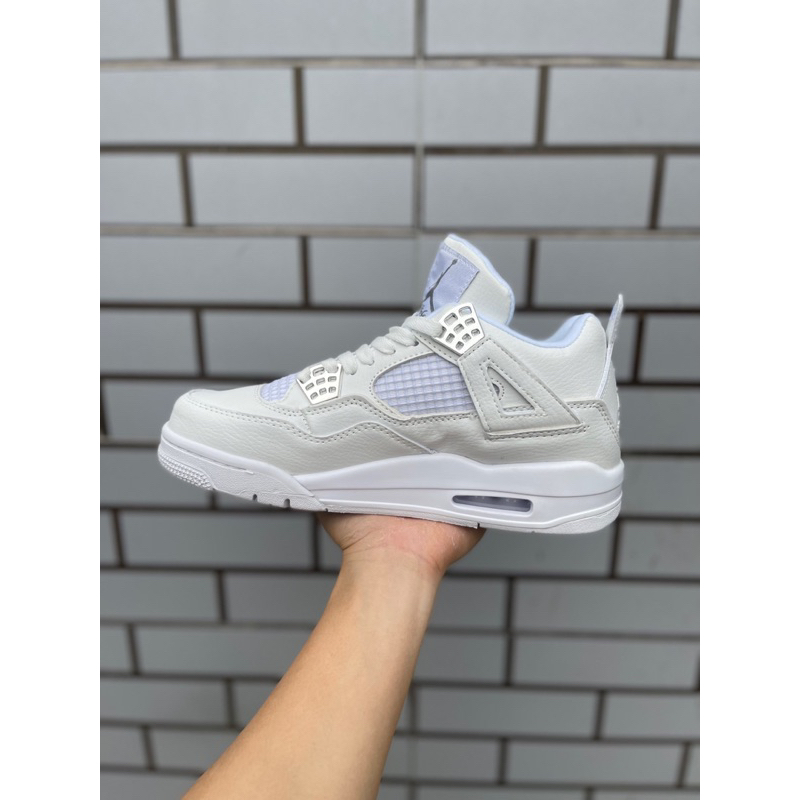 Giày thể thao Jordan4 trắng full