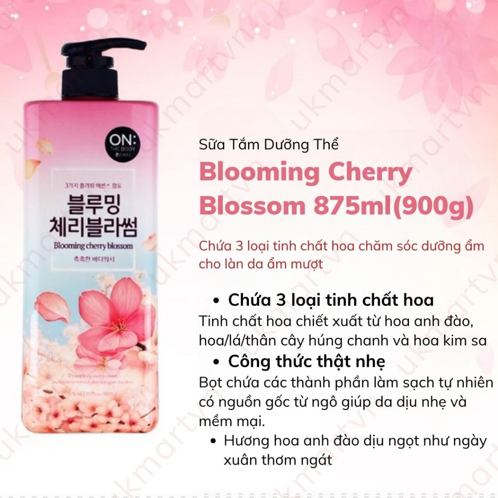 Sữa Tắm nước hoa On The Body Perfume 900g Hàn Quốc