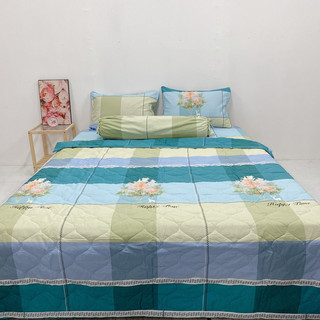 Bộ ga gối cotton Hàn Quốc không mền
