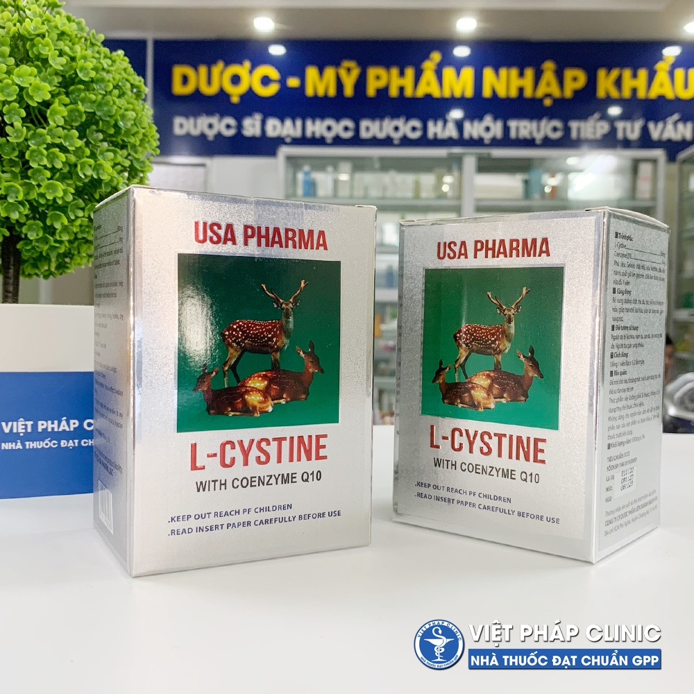 Viên uống tổng hợp làm đẹp da, móng, tóc L-Cystine 100 viên - USA Pharma