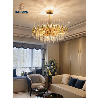 Đèn chùm pha lê cao cấp hapova tailer 0967 đường kính 800mm + tặng bóng e14