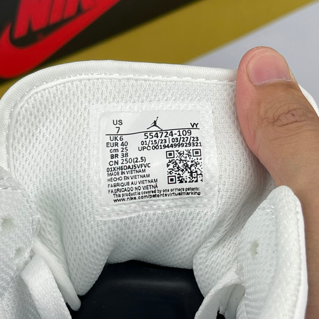 Giày JD1 Mid Patent Triple White, JD1 Cao Full Trắng Bản Cao Cấp - Than.Shoes