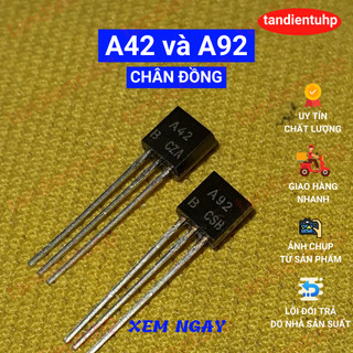 A92 - A42 TO-92 chân Đồng (Cu ) và chân Sắt (Fe). 300V, 0.5A, 0.625W 50 con một gói