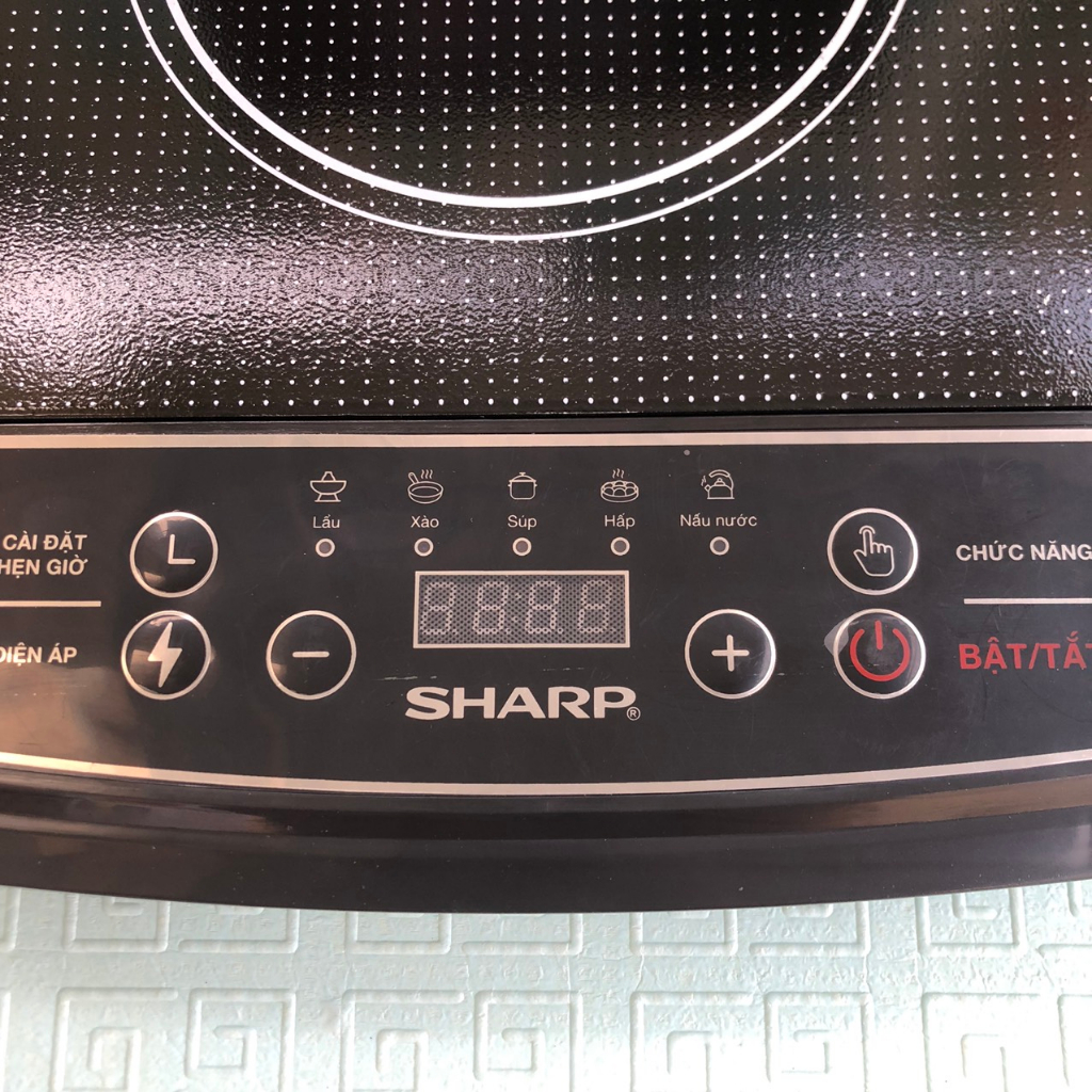 Bếp Từ đơn Sharp KS 218 Xuất xứ Thái Lan Tặng kèm nồi lẩu Siêu cao cấp D26 cm Khả năng chịu tải khi đun ở nhiệt độ cao