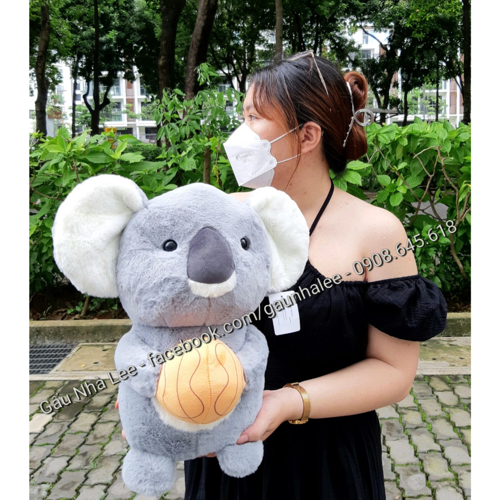 Bé gấu bông Koala Bóng Rổ, size 40cm, lông đẹp mịn, hàng xịn sò nhập khẩu Đài Loan, mới 100% full tag