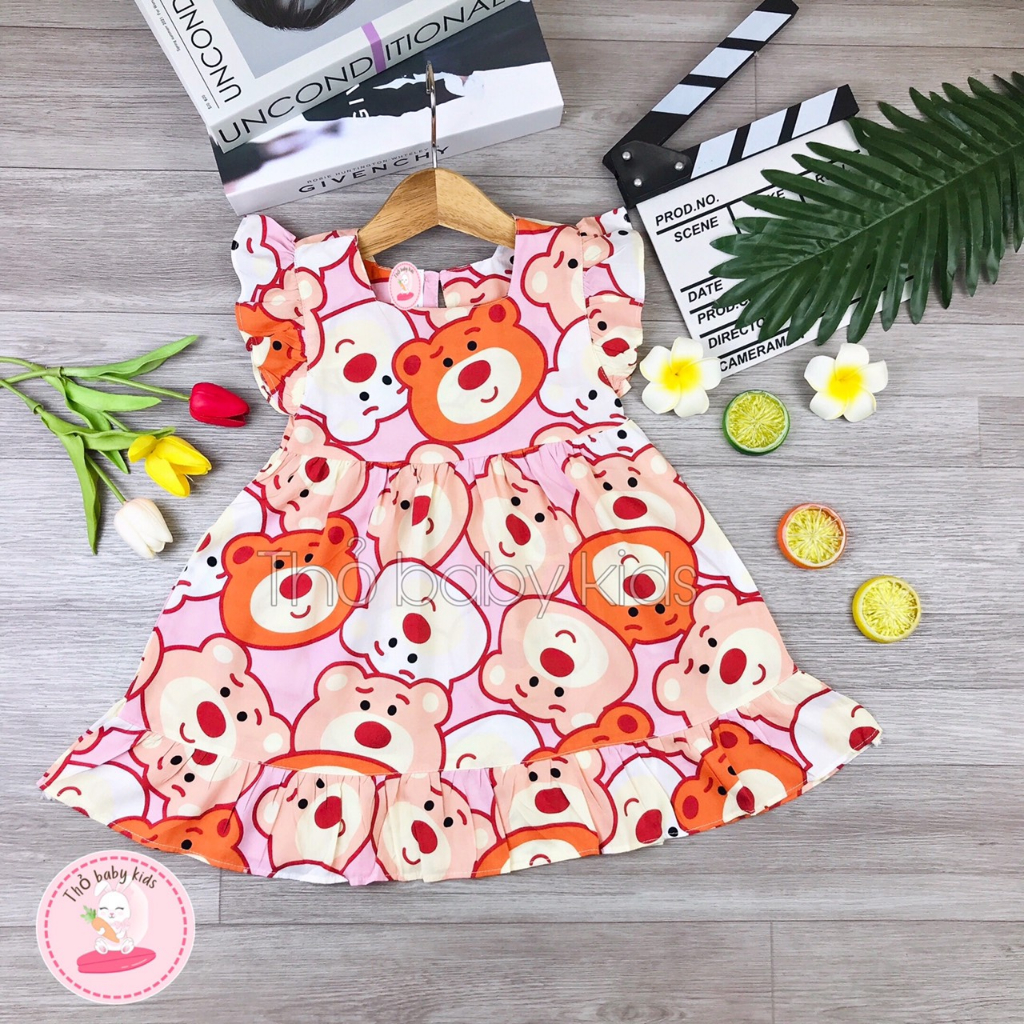 Váy lanh cho bé, đầm tole lanh cho bé gái shop thỏ baby kids