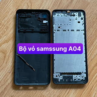 bộ vỏ samsung A04 kèm khay sim,phím,kính camera