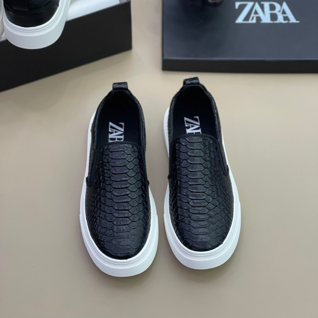 Giày Slipon Zara họa tiết da cá sấu LA on web fullbox bill thẻ phụ kiện