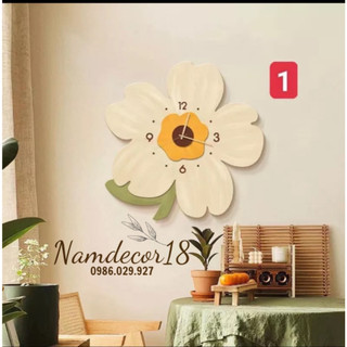 Tranh đồng hồ hoa mặt cười treo tường hiện đại TT62