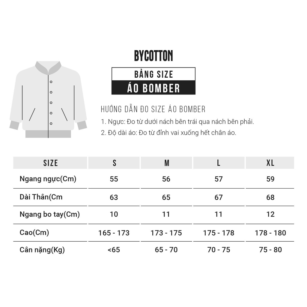 Áo Khoác Nam BY COTTON JACKET BOMBER BLACK PATTERN