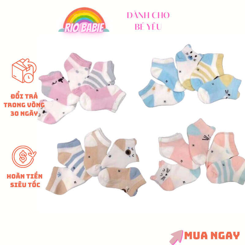 Sét 5 đôi tất  lưới loại đẹp cho bé
