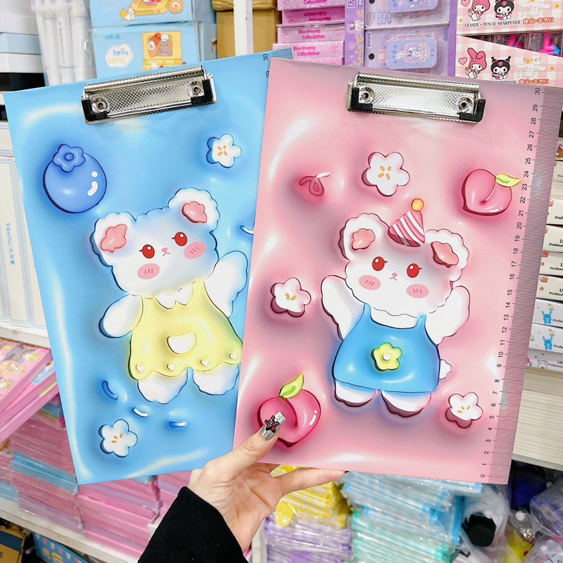 Bìa Trình Ký In 3D Hoạ Tiết Hoạt Hình Siêu Cute