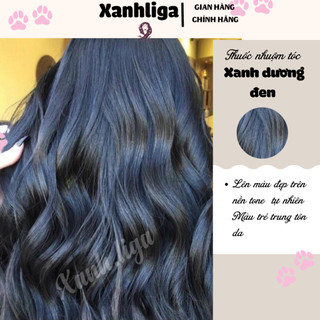 Thuốc nhuộm tóc XANH DƯƠNG ĐEN,XANH THAN,XANH ĐEN không cần dùng thuốc tẩy tóc