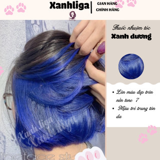 thuốc nhuộm tóc màu xanh dương+ tặng kèm trợ nhuộm - Ngọc Khuê Shop - Xanh Liga