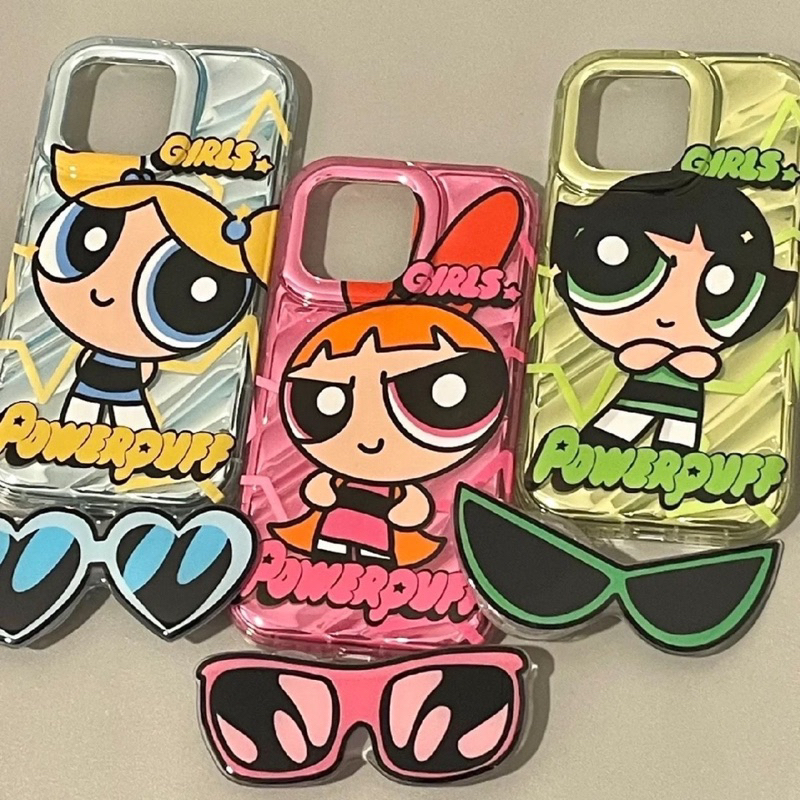 Ốp Lưng IPHONE 3 cô gái siêu nhân Powerpuff dễ thương tặng kèm giá đỡ đủ dòng máy iphone