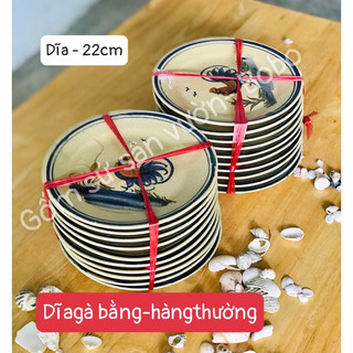 chén, tô, dĩa hàng gà, cá thường