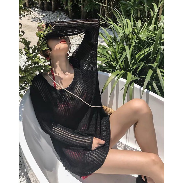 Áo lưới đi biển sành điệu