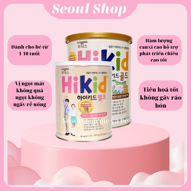 Sữa Hikid Vani , hikid dê tăng chiều cao lon 600g
