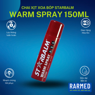 Chai xoa bóp xịt nóng starbalm warm spray 150ml - before làm ấm nhanh, khởi động kỹ