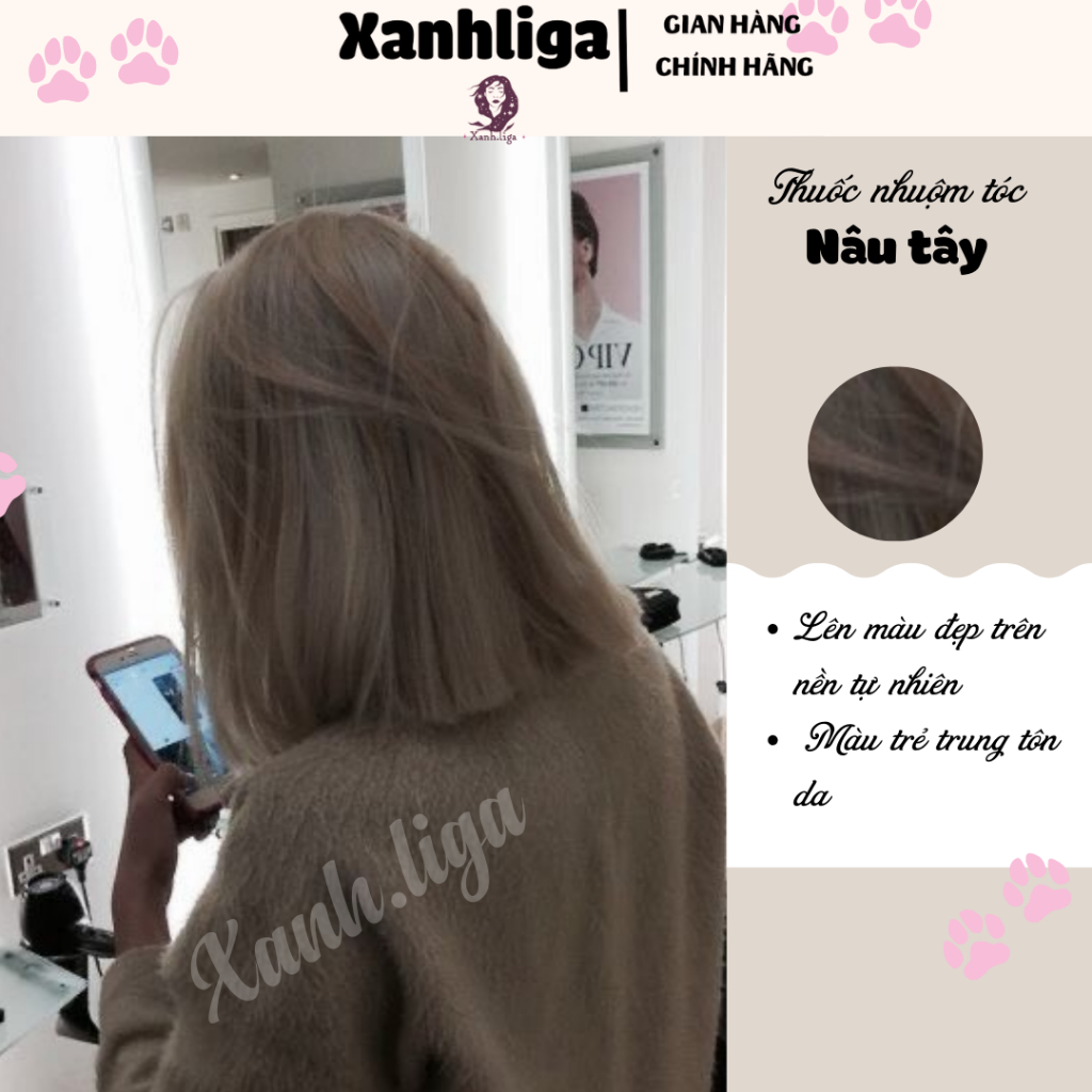 Thuốc nhuộm tóc màu nâu tây