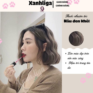 thuốc nhuộm tóc nâu đen khói + tặng kèm oxy