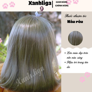 thuốc nhuộm tóc nâu rêu - Xanh Liga